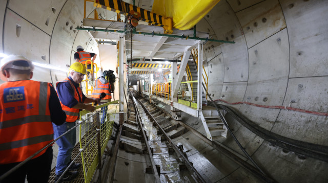 הקו הירוק של הרכבת הקלה (צילום: אלוני מור)