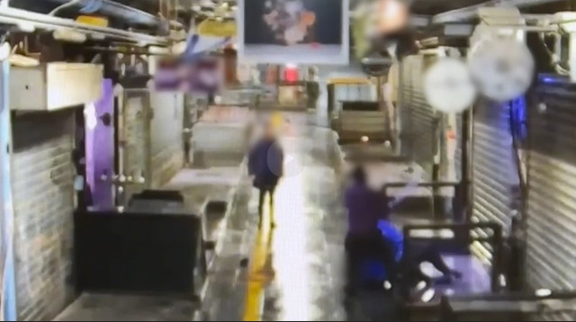 הקטטה בשוק מחנה יהודה  (צילום: דוברות המשטרה)