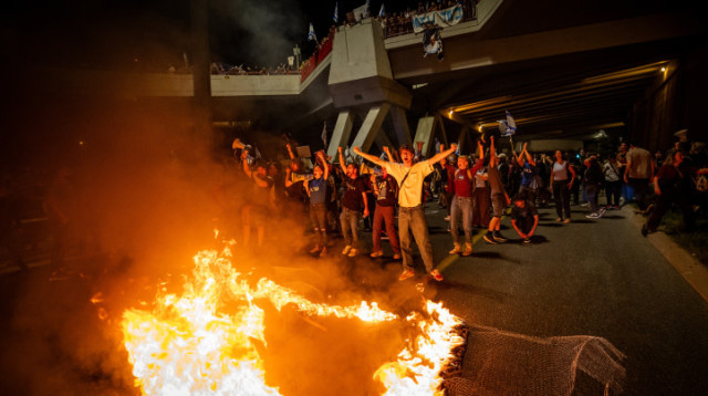 הפגנה נגד הממשלה בירושלים (צילום: יונתן זינדל, פלאש 90)