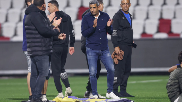 שרון מימר מאמן מכבי בני ריינה (צילום: מאור אלקסלסי)