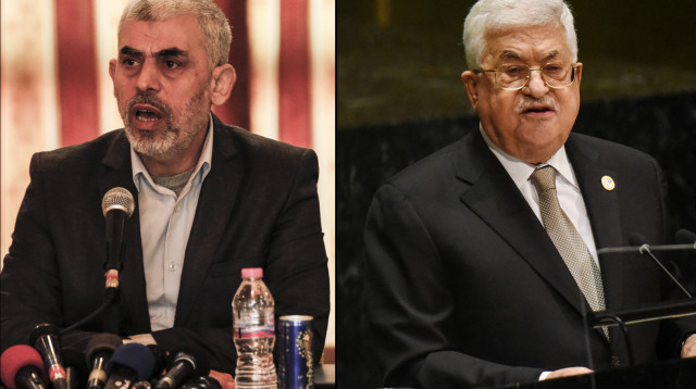 אבו מאזן, יחייא סינוואר (צילום: gettyimages)