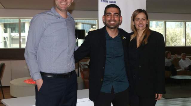 עו״ד איתי דויטש, תומר לוי ומאיה רדושינסקי  (צילום: יח"צ)