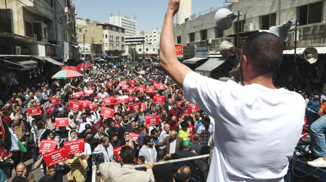 הפגנות תמיכה בחמאס שהתקיימו בתקופה האחרונה בעמאן בירת ירדן (צילום: רויטרס)