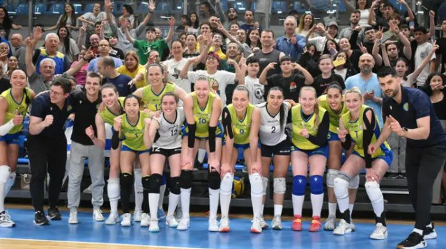 התואר קרוב. מכבי אשדוד (צילום: אתר רשמי, איגוד הכדורעף)