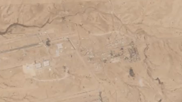 התקיפה בבסיס נבטים (צילום:  Aurora Intel)