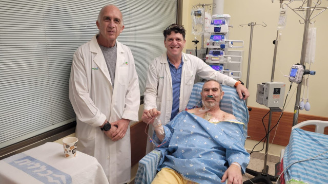  מושתל הלב מרסלו גוטהלף אחרי הניתוח (צילום: דוברות בית החולים בילינסון)