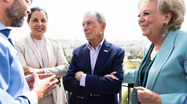 מייקל בלומברג בדיון עם ראשי הערים בישראל (צילום: בלומברג פילנתרופיות)