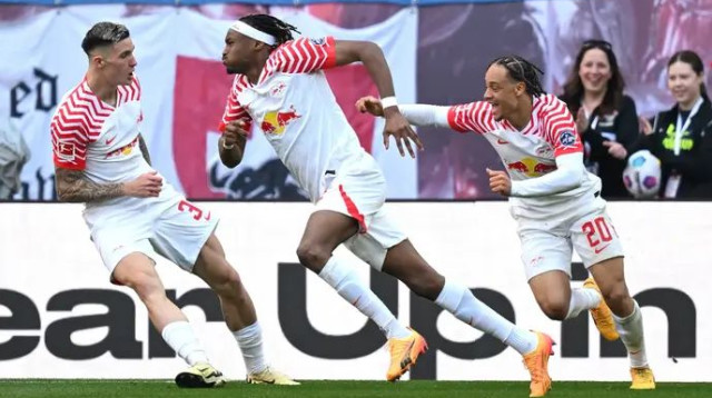 בקלות. לייפציג חוגגת (צילום: אימג'בנק  GettyImages)