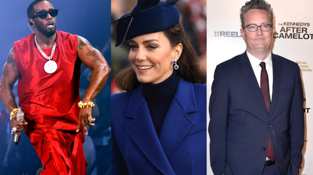 מת'יו פרי , קייט מידלטון , פאף דידי (צילום: Frazer HarrisonGetty Images,getty images/Mike Coppola ,Stephen Pond gettyimages)