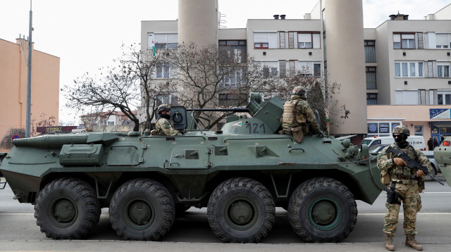 כוחות רוסיה בתוך אוקראינה (צילום: רויטרס)