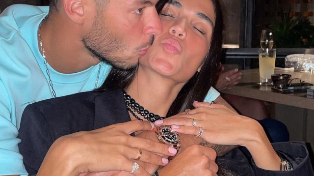 סאן מנחם ואשתו עמית (צילום: מסך אינסטגרם)