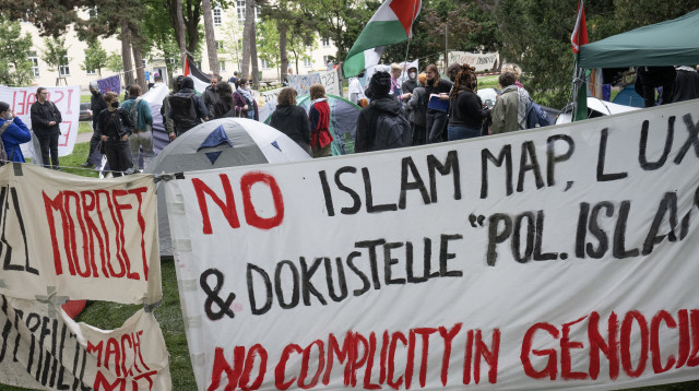 הפגנה באוסטריה (צילום: פרטי)