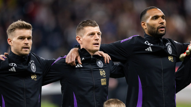 שחקני נבחרת גרמניה, יונתן טה, טוני קרוס, מקסימיליאן מיטלשטאדט (צילום: GettyImages, Markus Gilliar - GES Sportfoto)