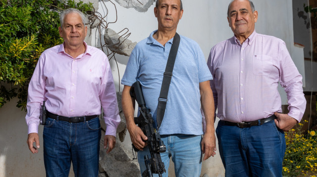 גבי נעמן, גיורא זלץ ודוד אזולאי (צילום: יוסי אלוני)