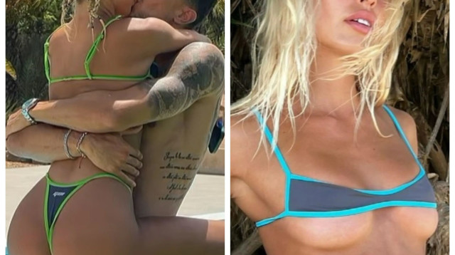 הדוגמנית ג'סיקה גויקוצ'אה ובן זוגה מארק בארטרה (צילום: צילום מסך, אינסטגרם, goicoechea)