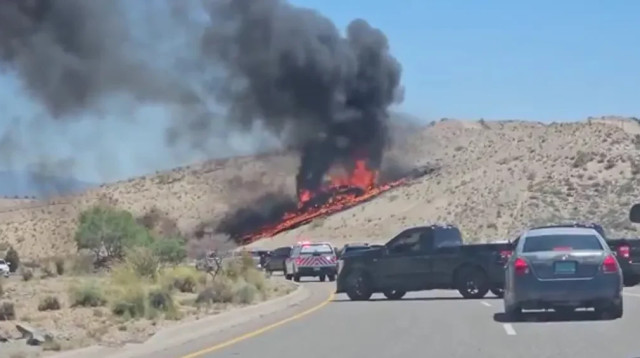 התרסקות מטוס ה-F-35 בארצות הברית (צילום: צילום מסך)