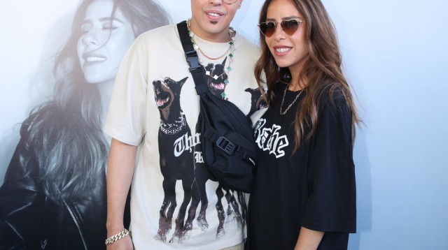 סטטיק ושרית פולק בהשקת הספר החדש שלה (צילום: אור גפן)