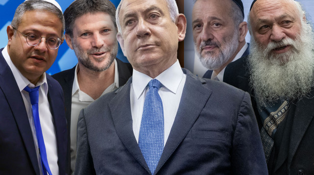 נתניהו, דרעי, גולדקנופף, סמוטריץ', בן גביר (צילום: דוברות הכנסת,יונתן זינדל, פלאש 90,אמיל סלמן/הארץ,דוברות הכנסת נועם מוסקוביץ' )