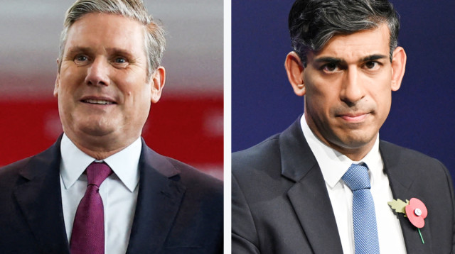 קיר סטארמר, רישי סונאק  (צילום:  Justin Tallis/Pool via REUTERS,REUTERS/Molly Darlington)