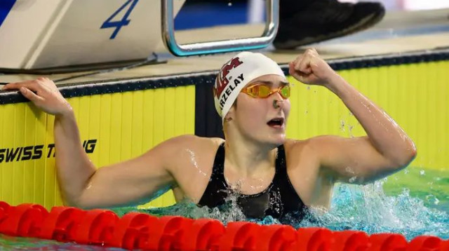 השיגה את הקריטריון. אביב ברזלי (צילום: אתר רשמי, צילום: גלעד קוולרצ'יק, איגוד השחייה)