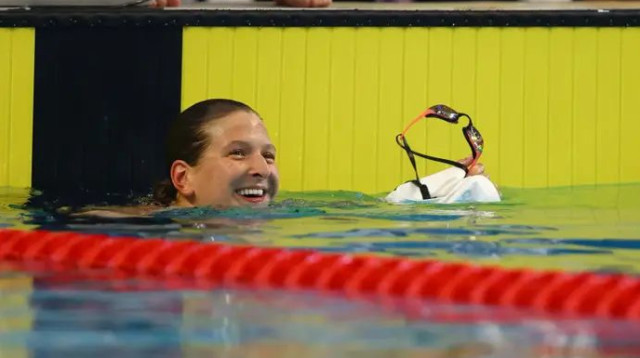 תוצאה נאה. גולובטי (צילום: אתר רשמי, גלעד קוולרצ'יק, איגוד השחייה)