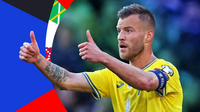 אנדריי ירמולנקו שחקן נבחרת אוקראינה (צילום: רויטרס)