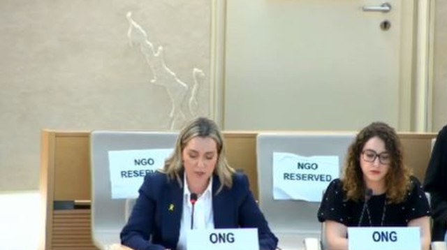 אשלי וקסמן בקשי באו"ם (צילום: צילום מסך מתוך אתר האו"ם)