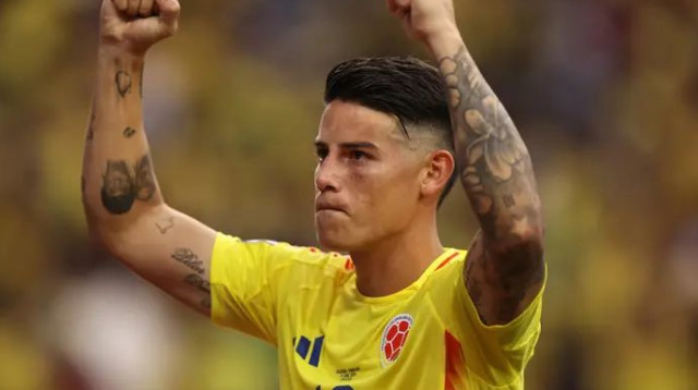 משהו טוב קורה לו במדים הלאומיים. חאמס רודריגס (צילום: אימג'בנק  GettyImages, Omar Vega)