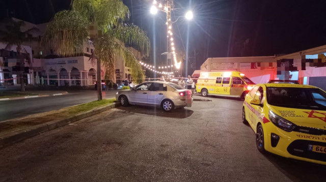 אירוע הירי בפרדס חנה (צילום: תיעוד מבצעי מד"א)