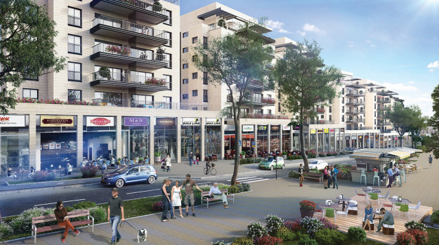 הדמיית שדרת הסביונים במודיעין  (צילום: אפריקה ישראל מגורים)