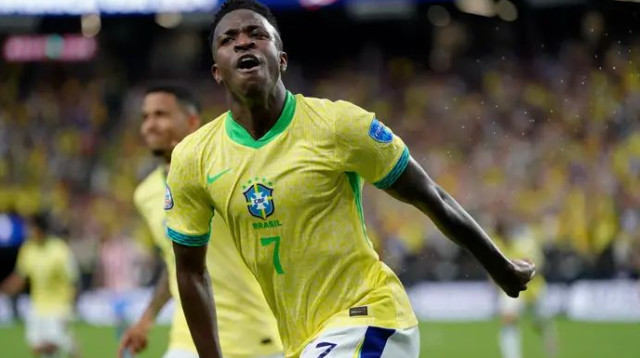 צמד ראשון בקופה אמריקה. ויניסיוס (צילום: רויטרס)