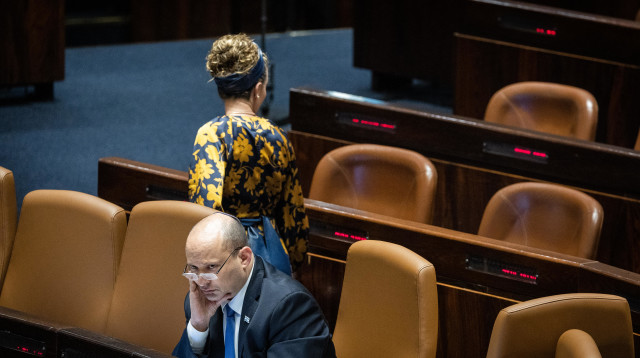 נפתלי בנט, עידית סילמן (צילום: יונתן זינדל, פלאש 90)