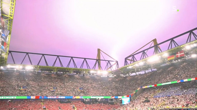 סופת ברקים במשחק גרמניה – דנמרק, יורו 2024 (צילום: תיעוד ברשתות חברתיות לפי סעיף 27 א' לחוק זכויות יו)