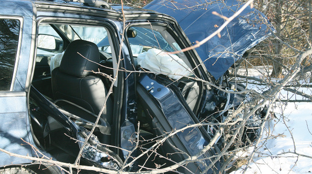 תאונת הדרכים של רון מיברג (צילום: נעמי ליס מיברג)