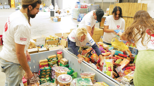 מתנדבים בחרבות ברזל (צילום: מיכאל גלעדי)