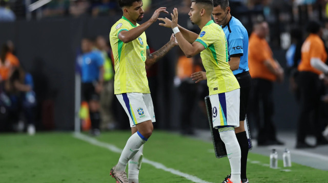 שחקני נבחרת ברזיל: לוקאס פאקטה, אנדראס פריירה (צילום: GettyImages, Buda Mendes)