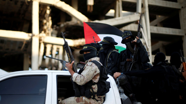 מחבלים בשומרון (צילום:  REUTERS/Suhaib Salem)