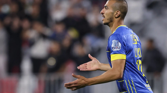 קייס גאנם שחקן מכבי בני ריינה חוגג שער (צילום: מאור אלקסלסי)