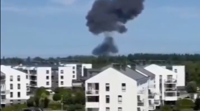 התרסקות המטוס הפולני (צילום: צילום מסך לפי סעיף 27א)