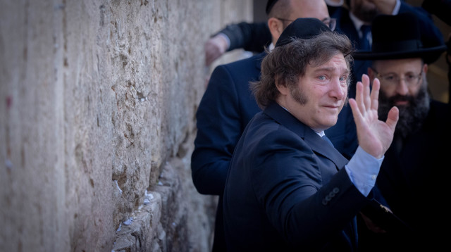 חאבייר מיליי בכותל (צילום: Chaim Goldberg/Flash90)