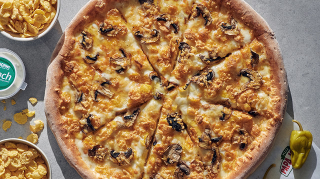 פיצה עם קורנפלקס, פאפא ג'ונס (צילום: אמיר מנחם)