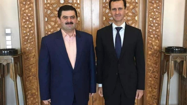 בשאר אסד והבכיר הסורי (צילום: רשתות ערביות, שימוש לפי סעיף 27 א')