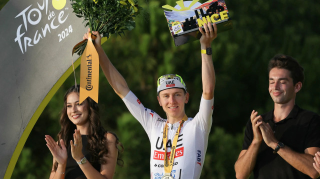 טאדיי פוגצ'אר רוכב אופניים סלובני, זוכה טור דה פראנס 2024 (צילום: GettyImages)
