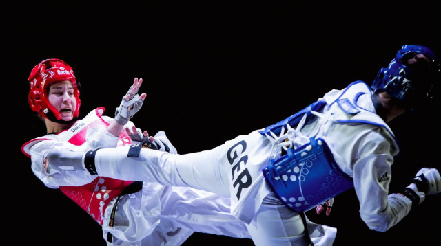 נכנעה בשחזור גמר אליפות העולם מלפני כחצי שנה. אזרן (צילום: אתר רשמי, איגוד הטאקוונדו)