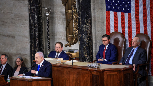 נאום בנימין נתניהו בקונגרס (צילום: רויטרס)