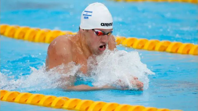 מדליה אישית ראשונה. רון פולונסקי בגמר (צילום: רויטרס)