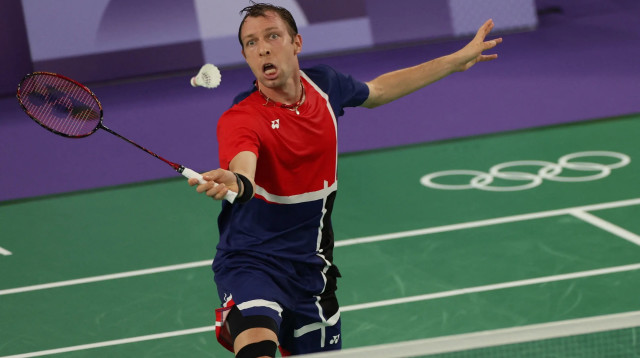 מישה זילברמן, בדמינטון, פריז 2024 (צילום: רויטרס)