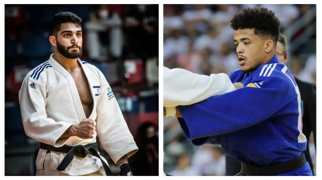 טוהר בוטבול לצד הג'ודוקא האלג'יראי מסעוד דריס (צילום: עיבוד תמונה, אילוסטרציה)