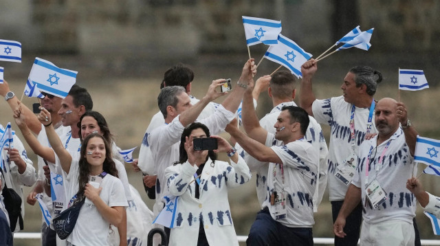 המשלחת הישראלית טקס פתיחה, פריז 2024 (צילום: רויטרס)