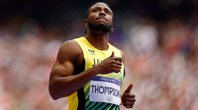 האצן הג'מייקני קישיין תומפסון, אולימפיאדת פריז 2024 (צילום: רויטרס)